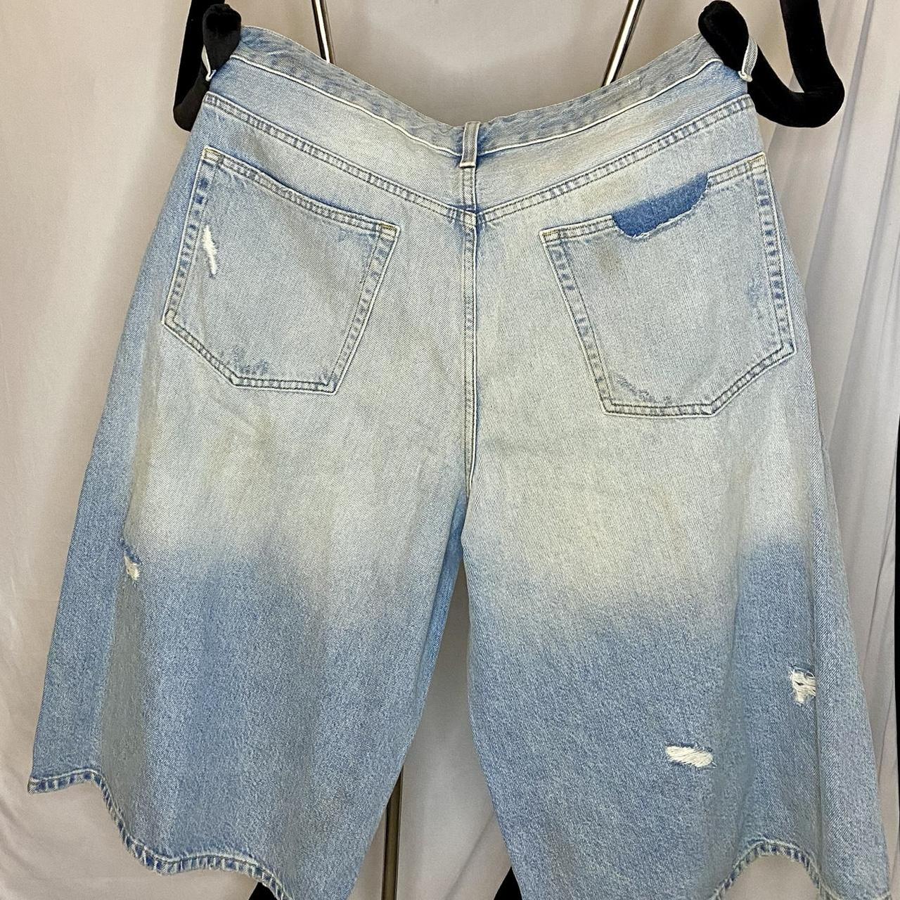 Zara Women's Shorts - Blue - L – RIPPED TRE BAGGY… - image 2