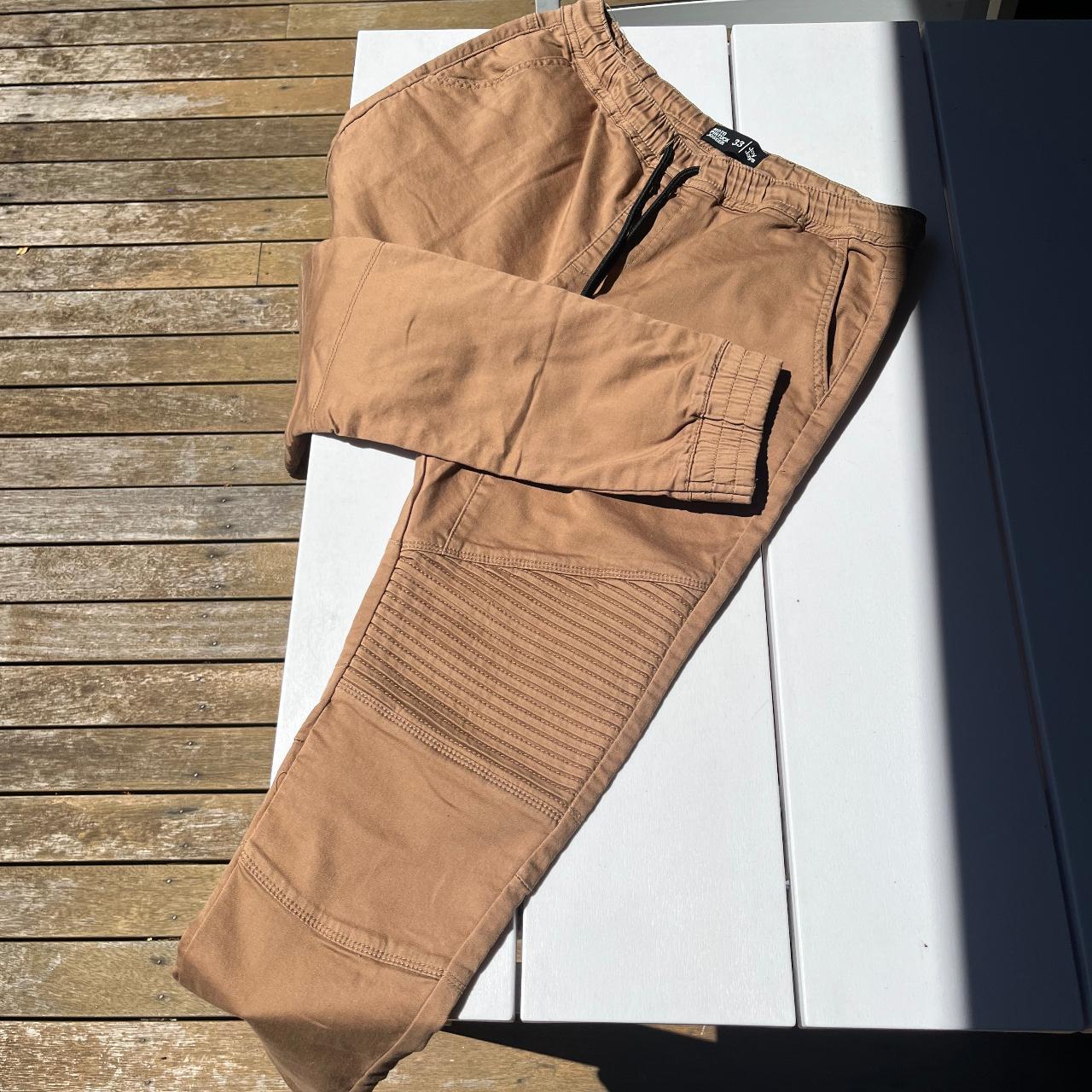 Tan best sale moto pants