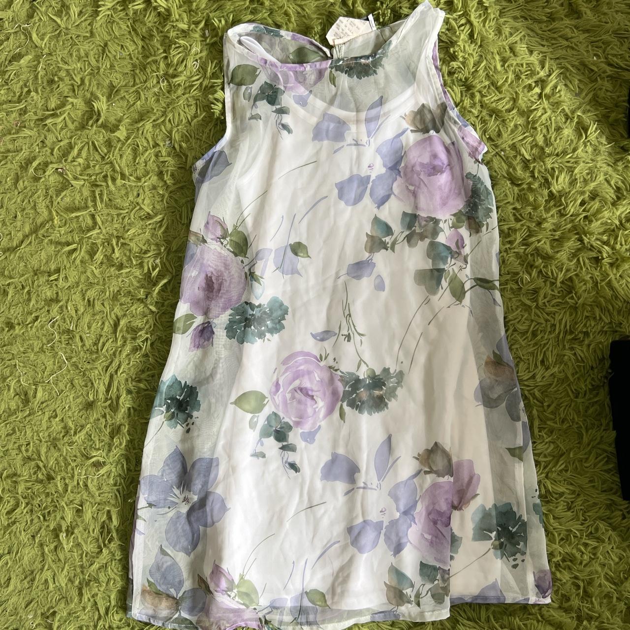Joules Women's White and Purple Dress (2)