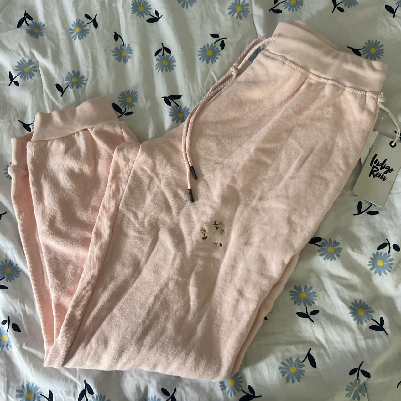 Macy's Women's Pink and White Joggerstracksuits Depop