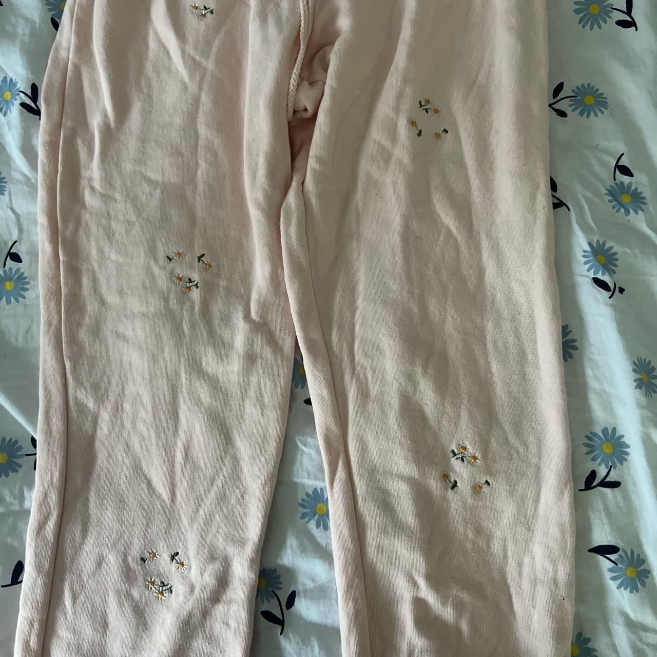 Macy's Women's Pink and White Joggers-tracksuits | Depop