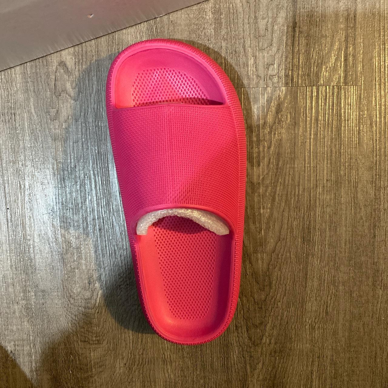 Hot Pink LV slides. Perfect for the pool or crazy - Depop