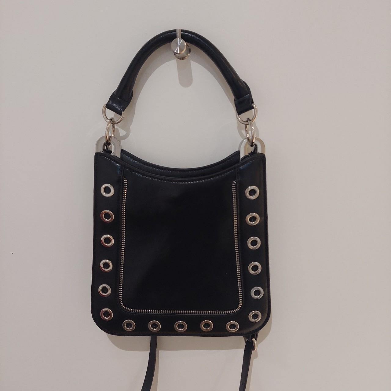 Zara black deals studded mini leather purse