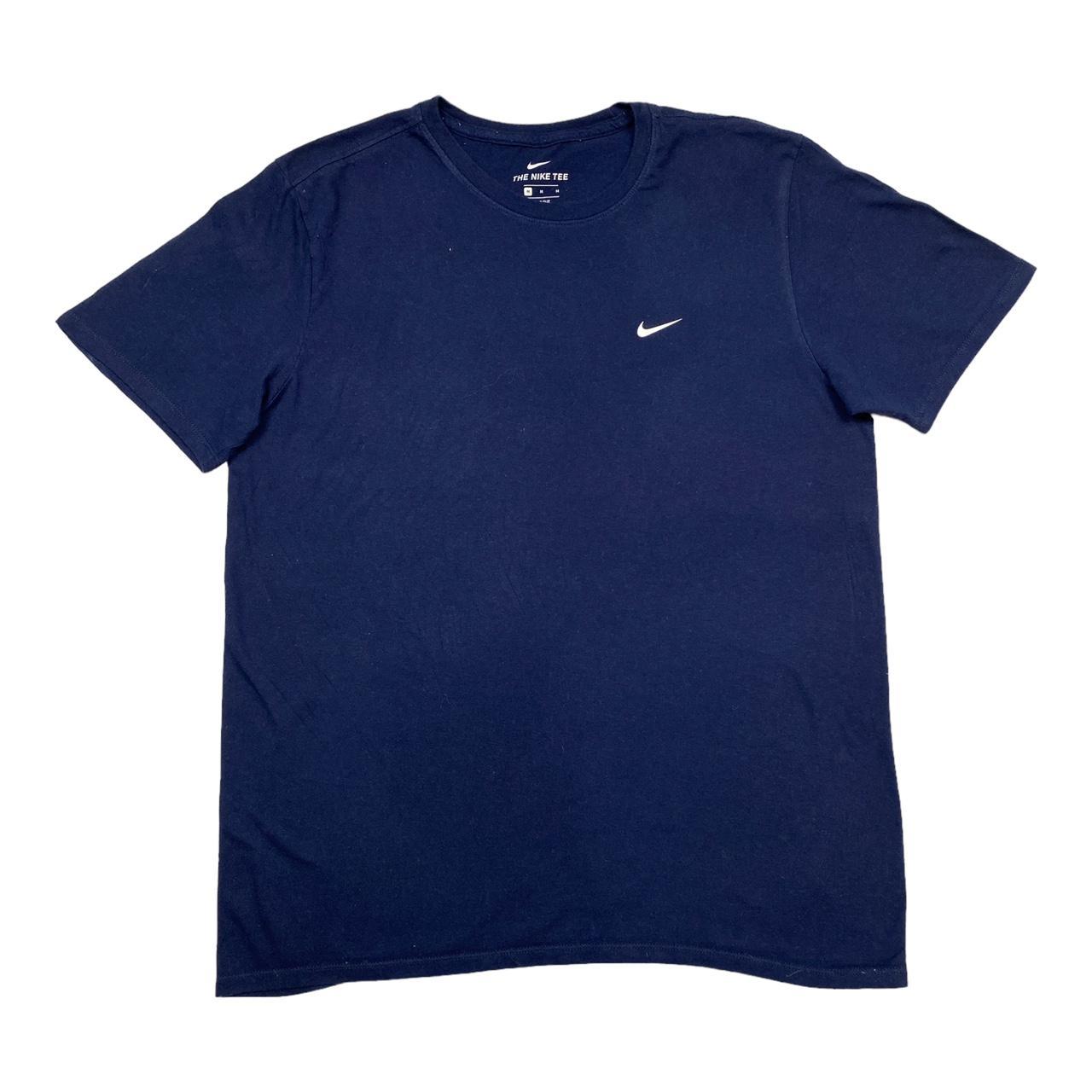 Nike Vintage Navy Classic Plain Tee - The Nike... - Depop