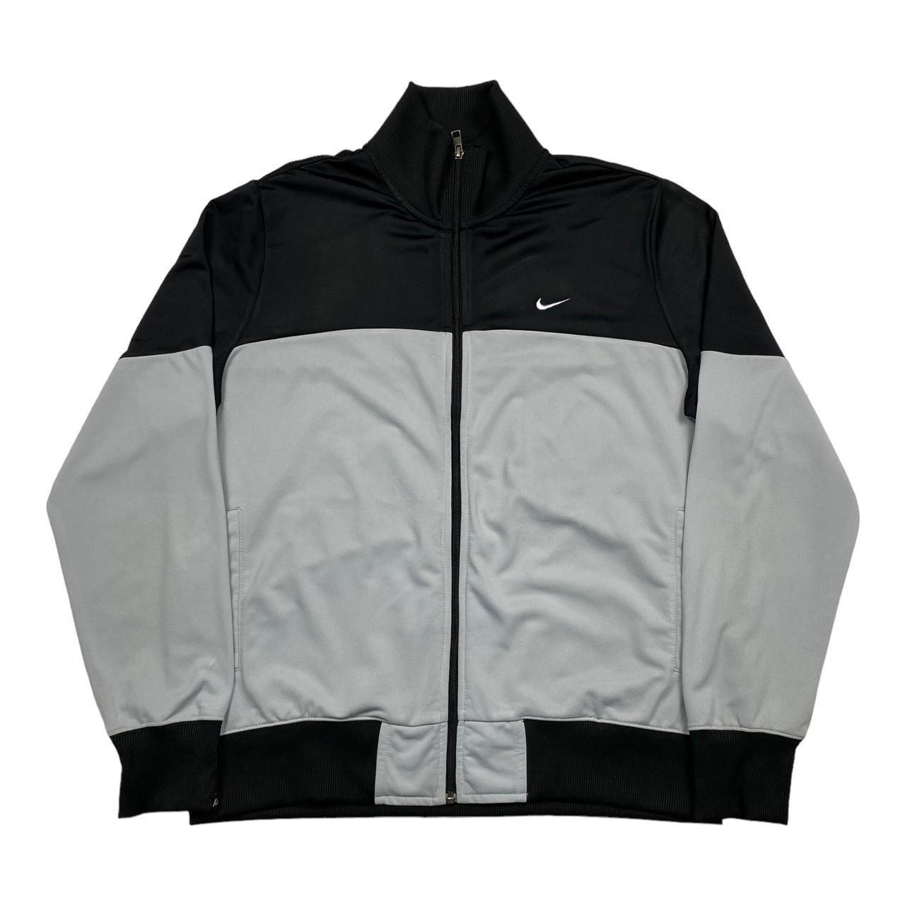 Nike Vintage Black & Grey ZipUp Track Jacket Men's... Depop