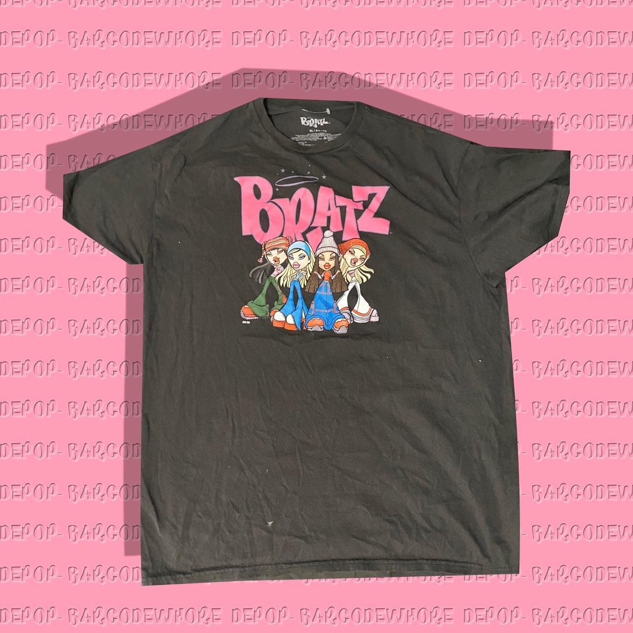 Bratz Womens Pink And Black T Shirt Depop