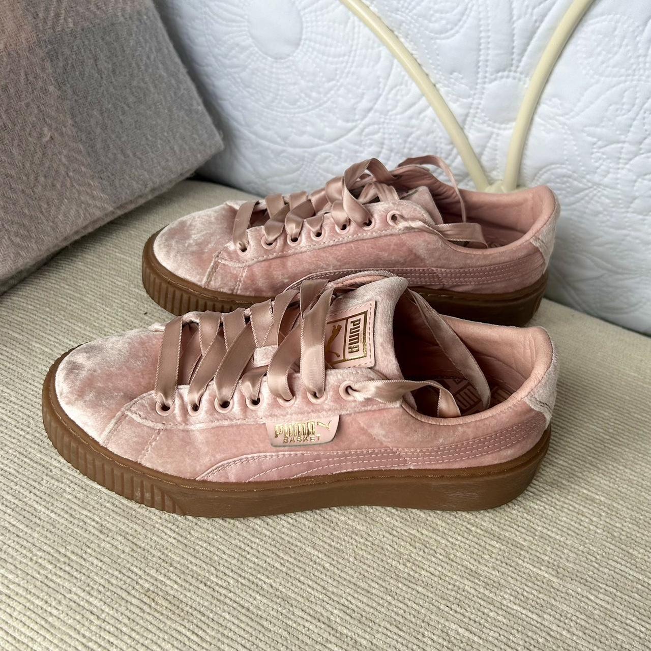 limited edition suede velvet pink puma trainers not