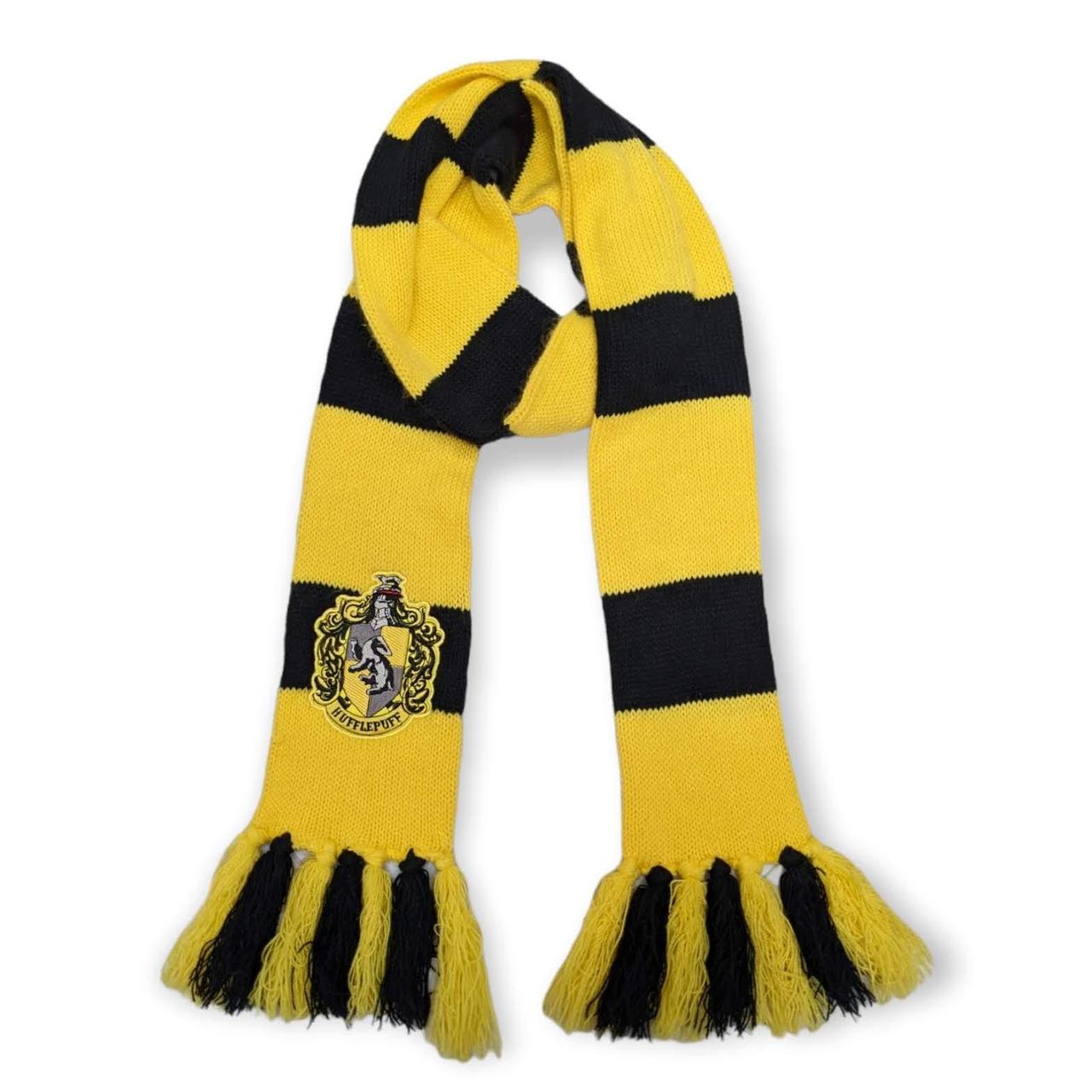 Harry Potter Hufflepuff Scarf - Black and yellow... - Depop