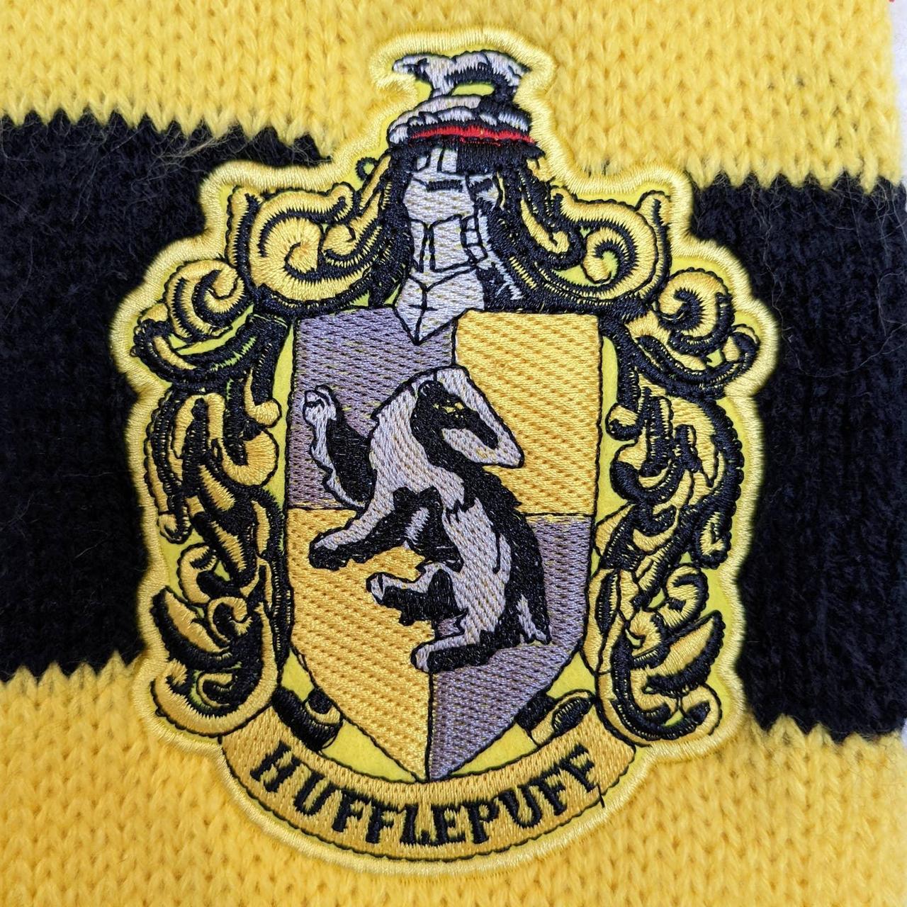 Harry Potter Hufflepuff Scarf - Black and yellow... - Depop