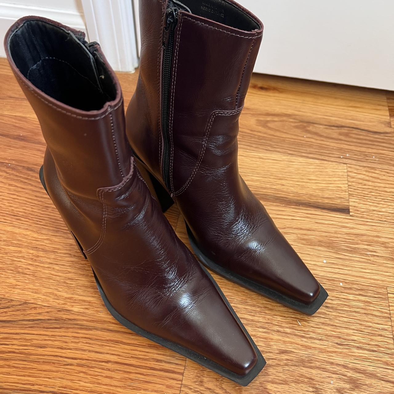 Mango 2024 burgundy boots