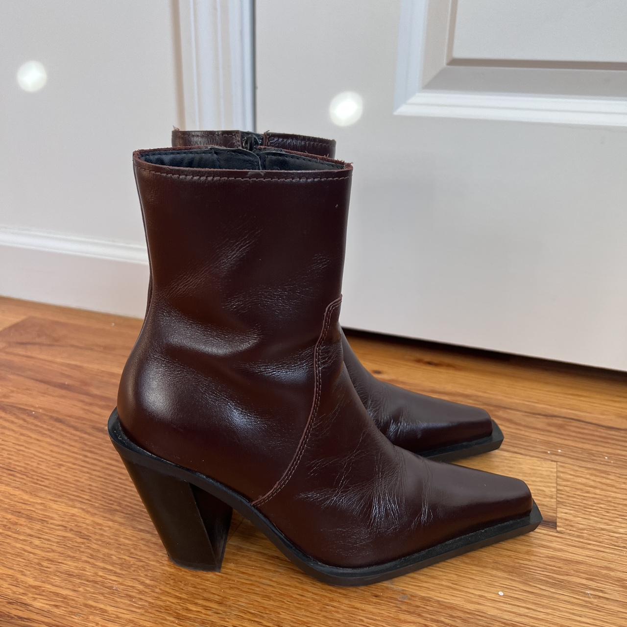 Mango best sale burgundy boots