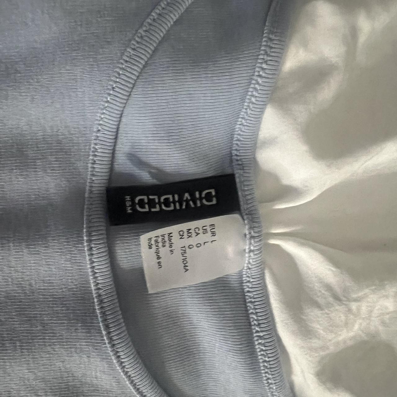 Large H&M baby blue crop top H&M blue croptop Depop