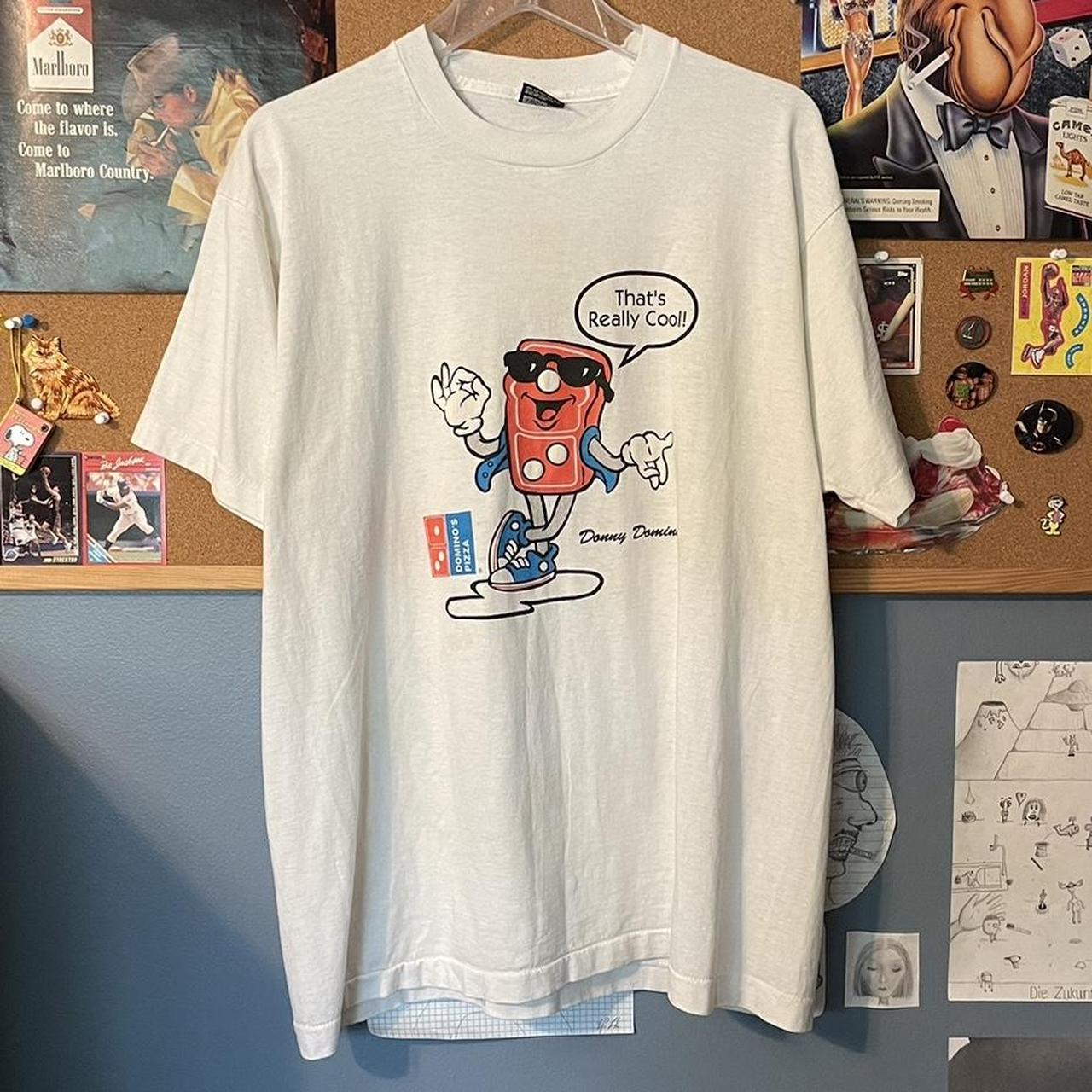 90s Donny Domino, Domino's Pizza promo shirt single | Depop