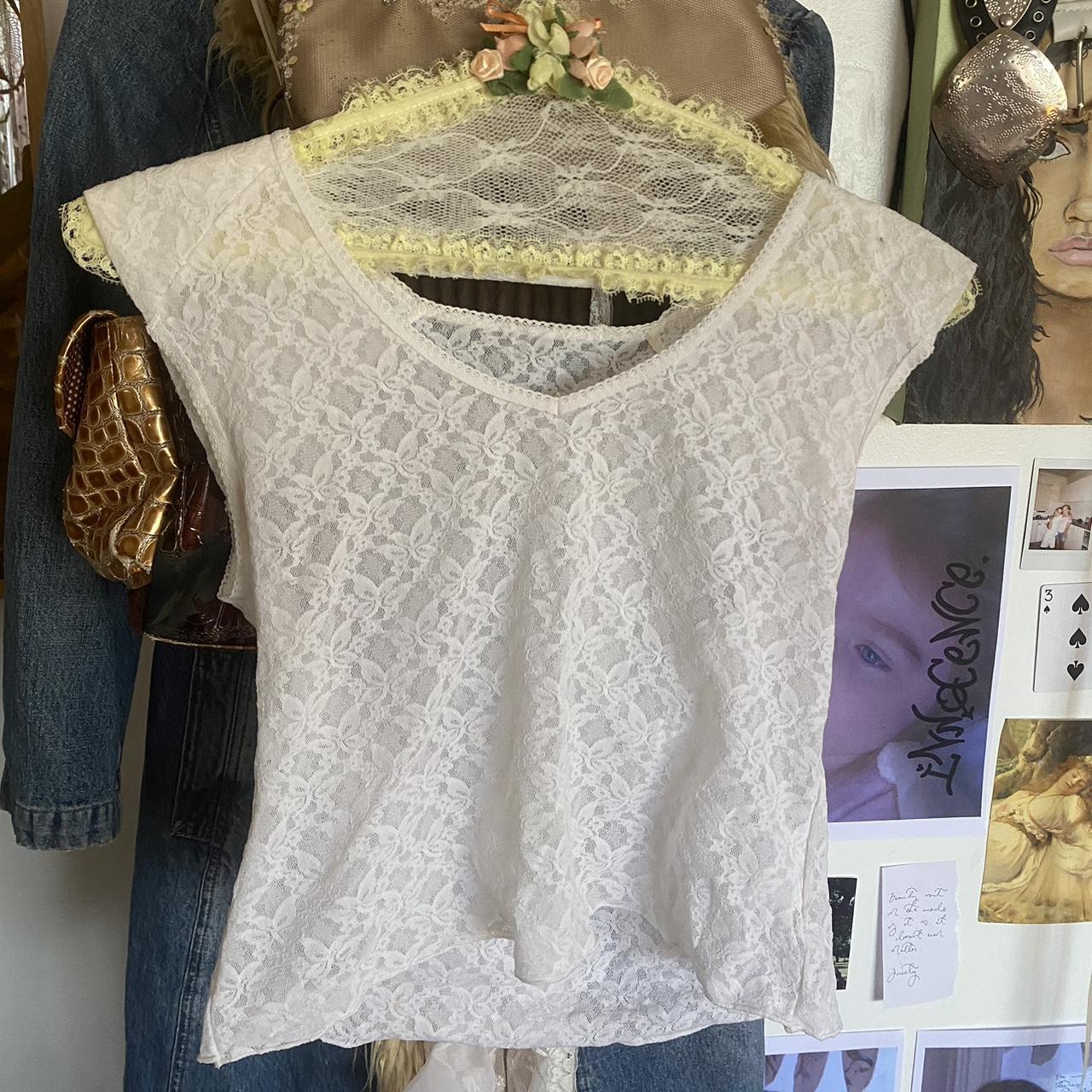 cutest little lace top - super stretchy and... - Depop