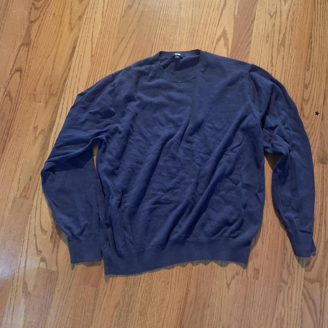 UNIQLO Men's Blue Jumper | Depop