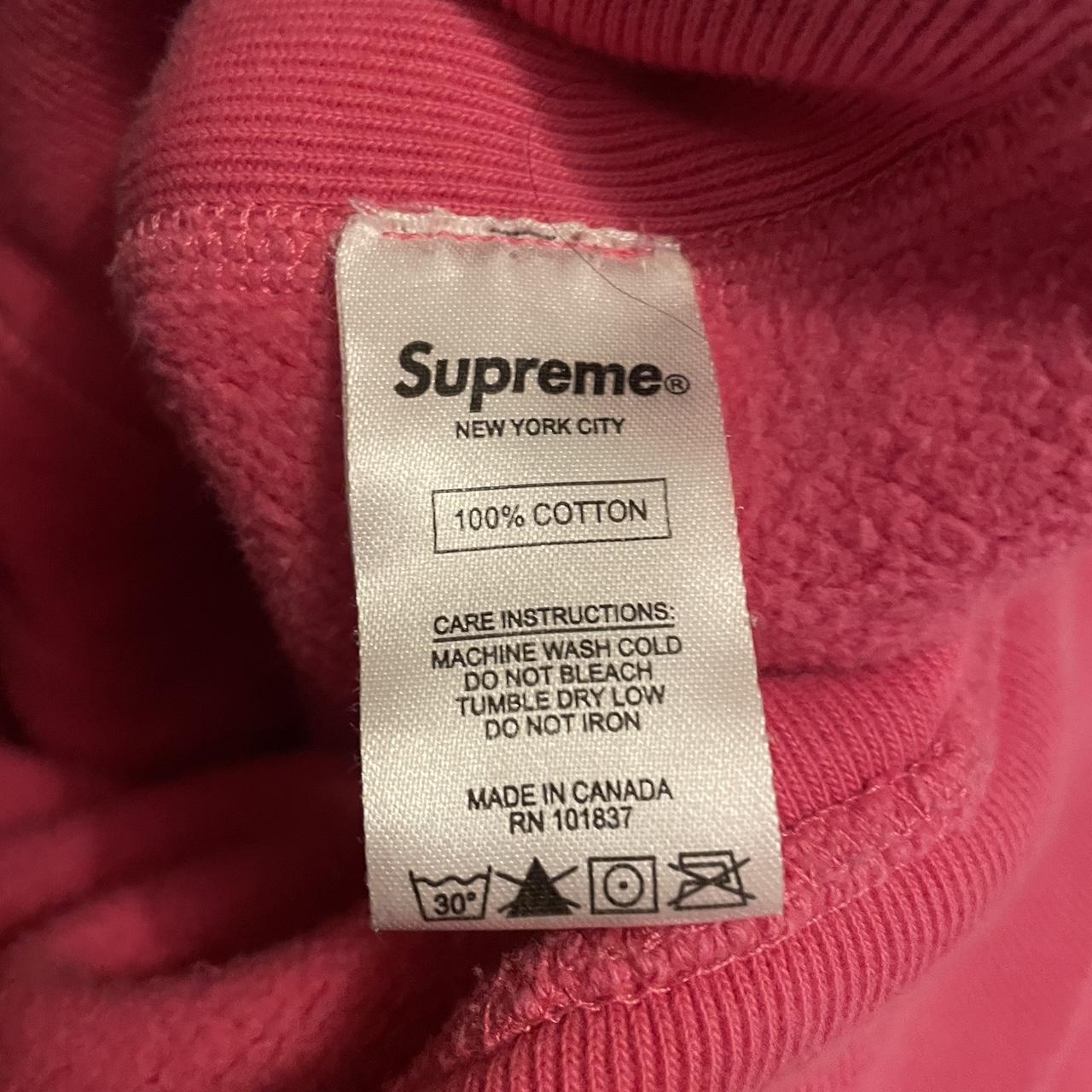 Pink and outlet green supreme hoodie