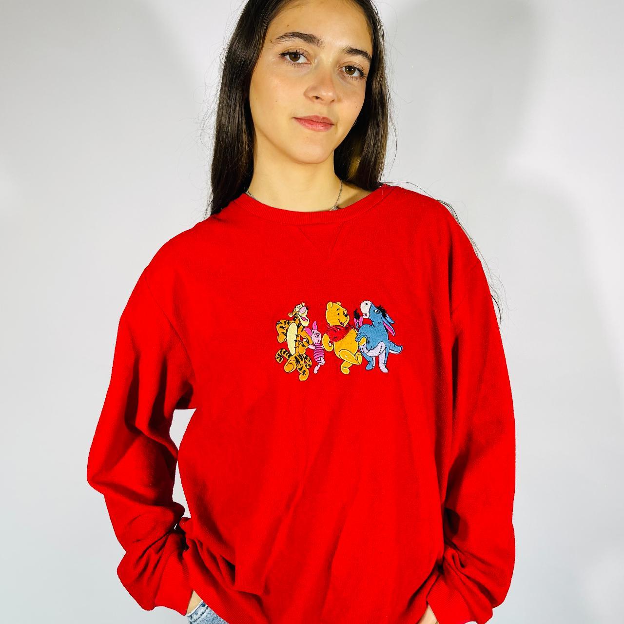 Vintage Size XL Disney Pooh Embroidered Sweatshirt - Depop
