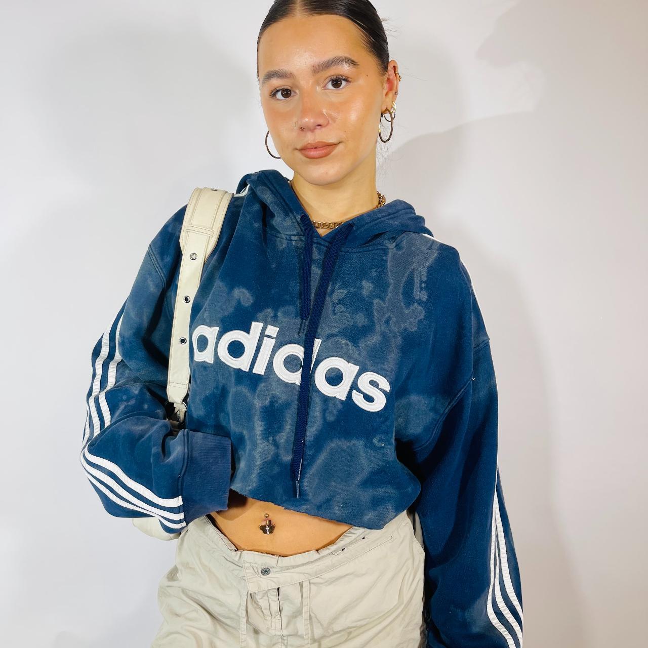 Vintage cropped best sale adidas hoodie