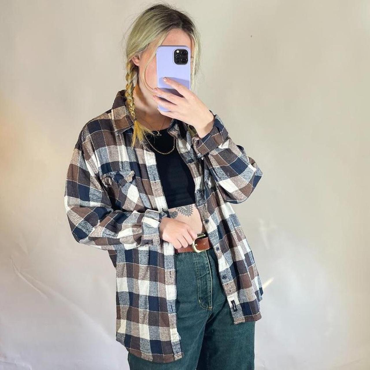 Vintage 90s Plaid USA Flannel Grunge Y2K Skater | Depop