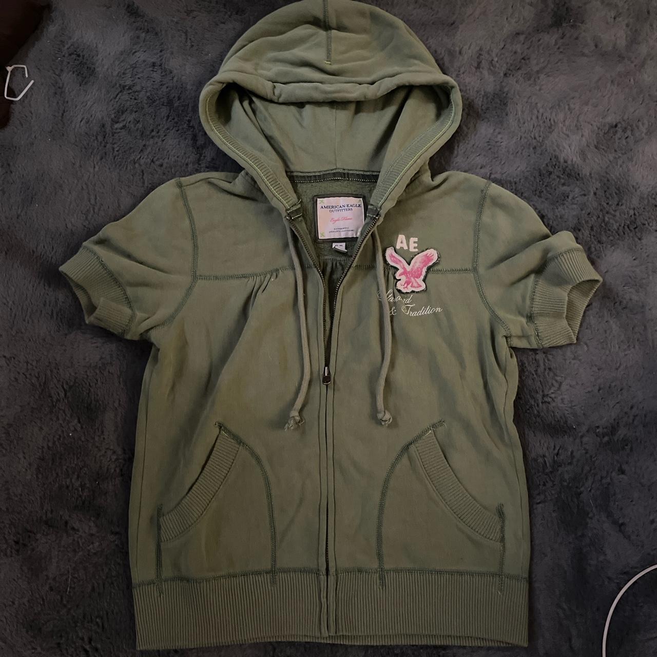 Green american eagle discount hoodie