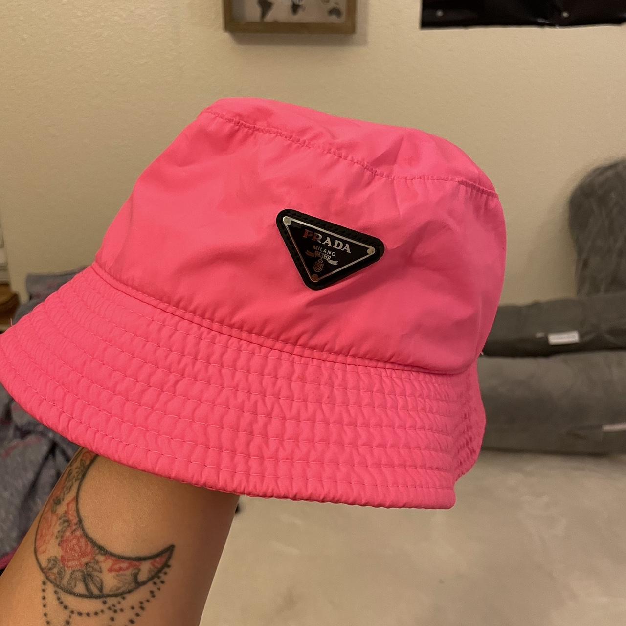 Pink prada-bucket-hat - Depop