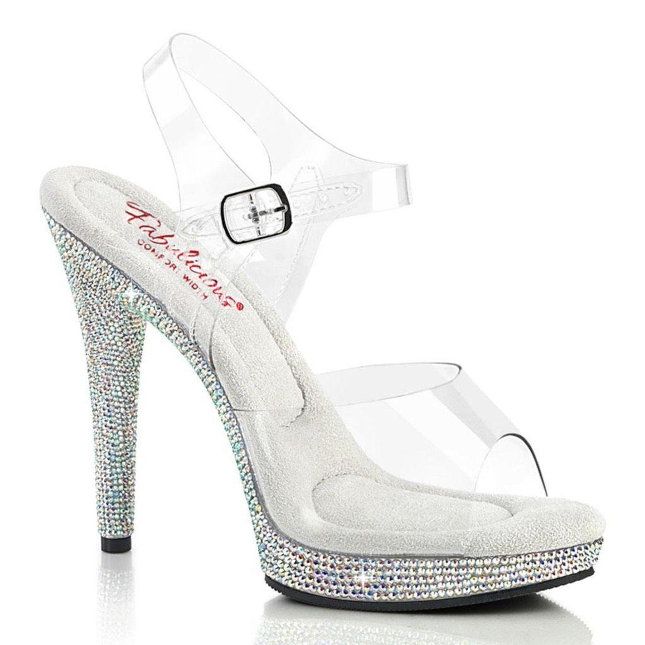 Silver stripper hot sale heels