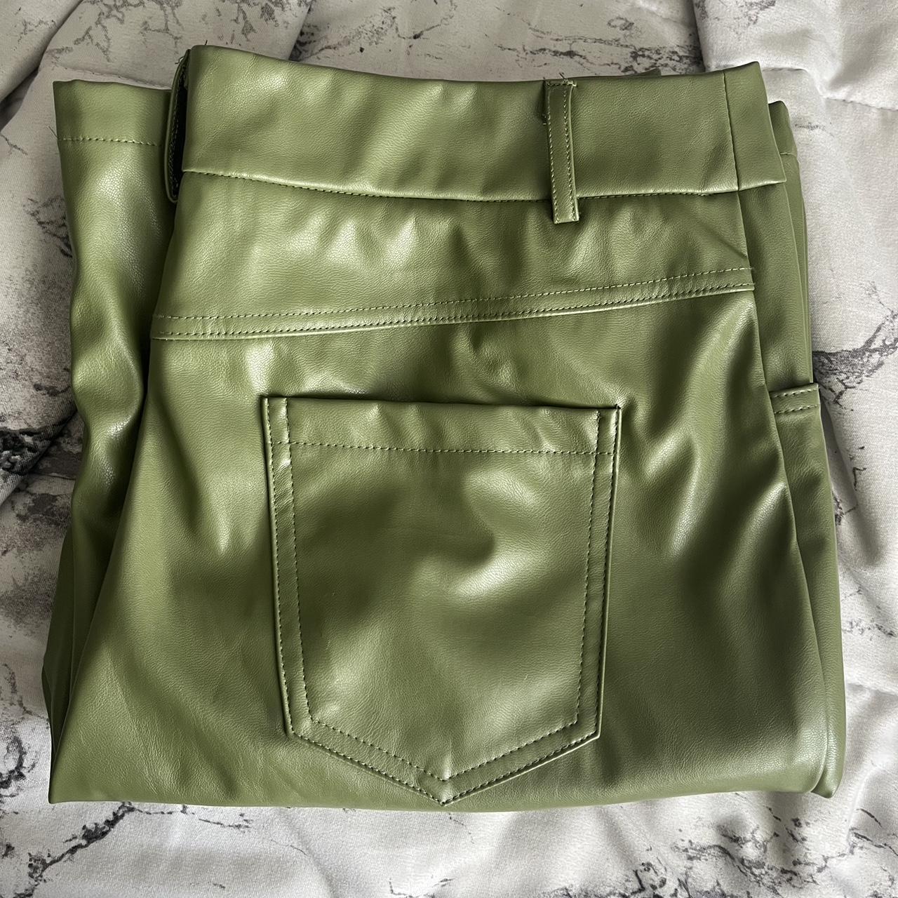 green leather pants 💚👖 leather green leatherpants... Depop