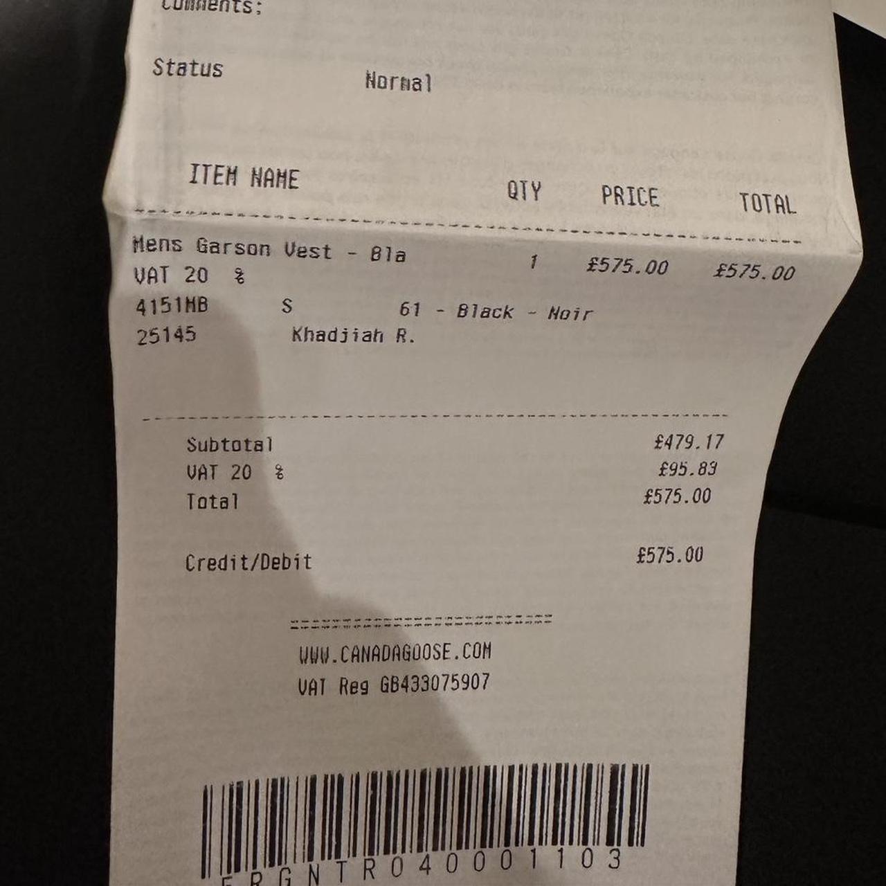 Canada goose black label Garson vest, Bought