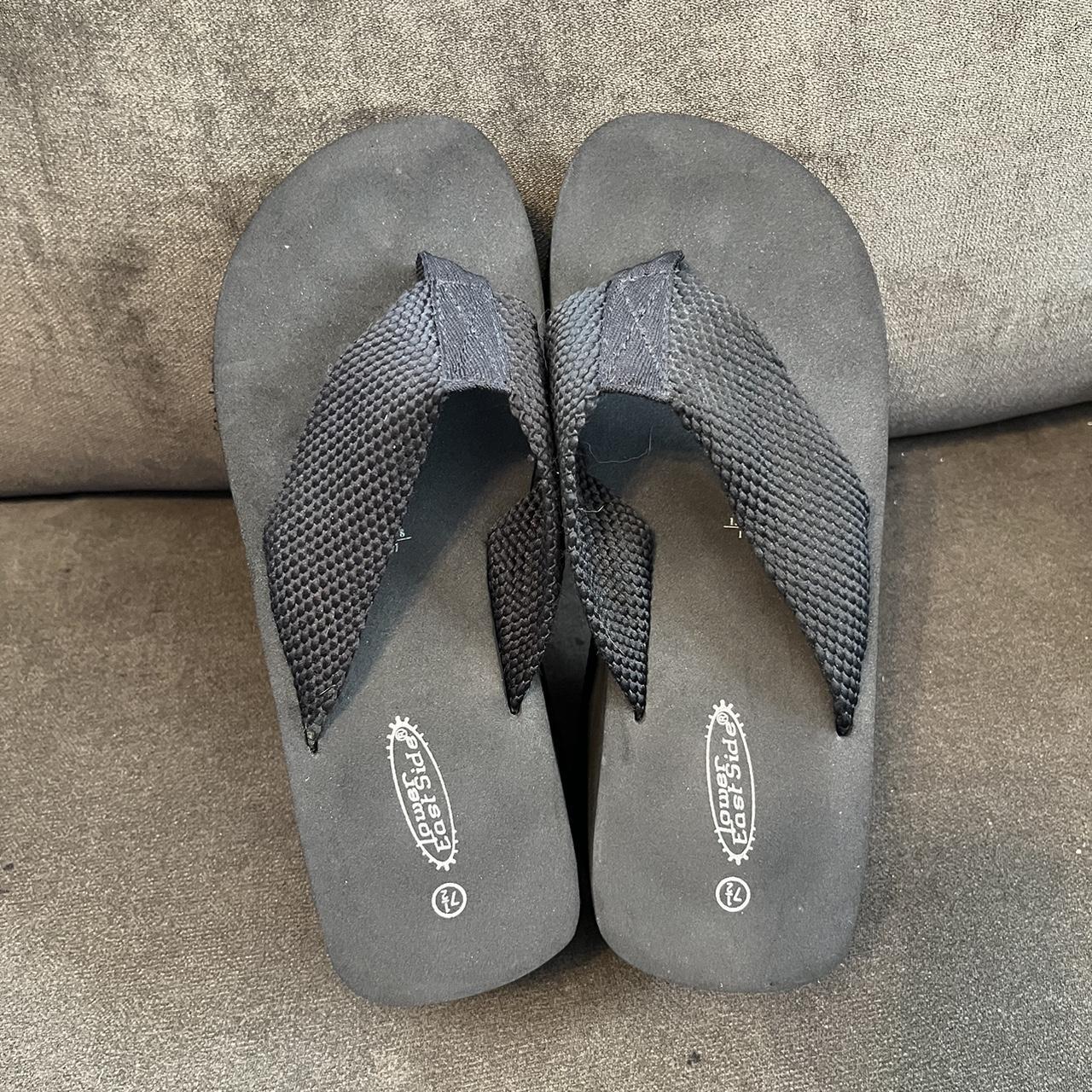 Side hot sale flip flops