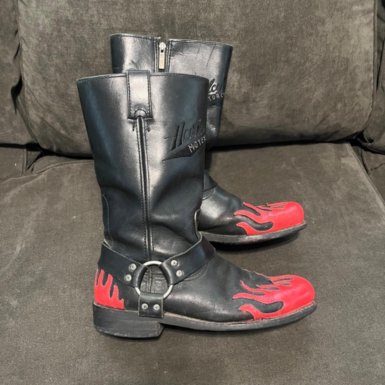 Harley hotsell flame boots