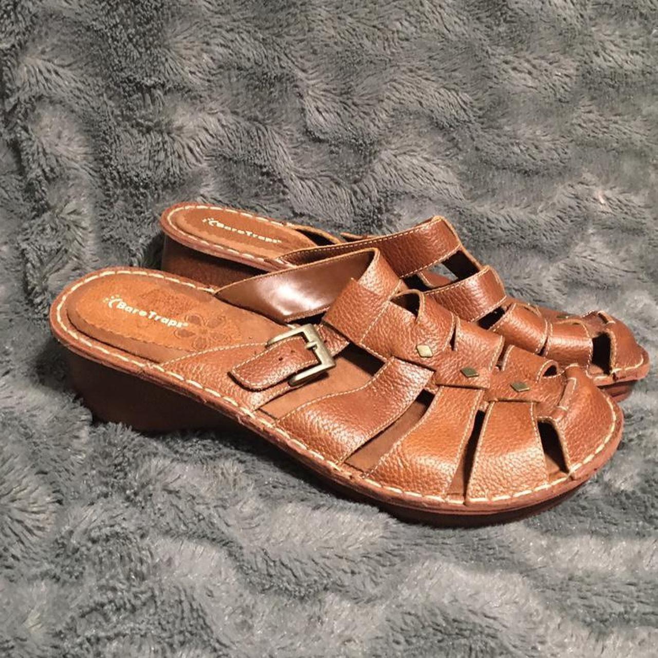 Boho Sandal Slides By Baretraps Beautiful Cognac Depop