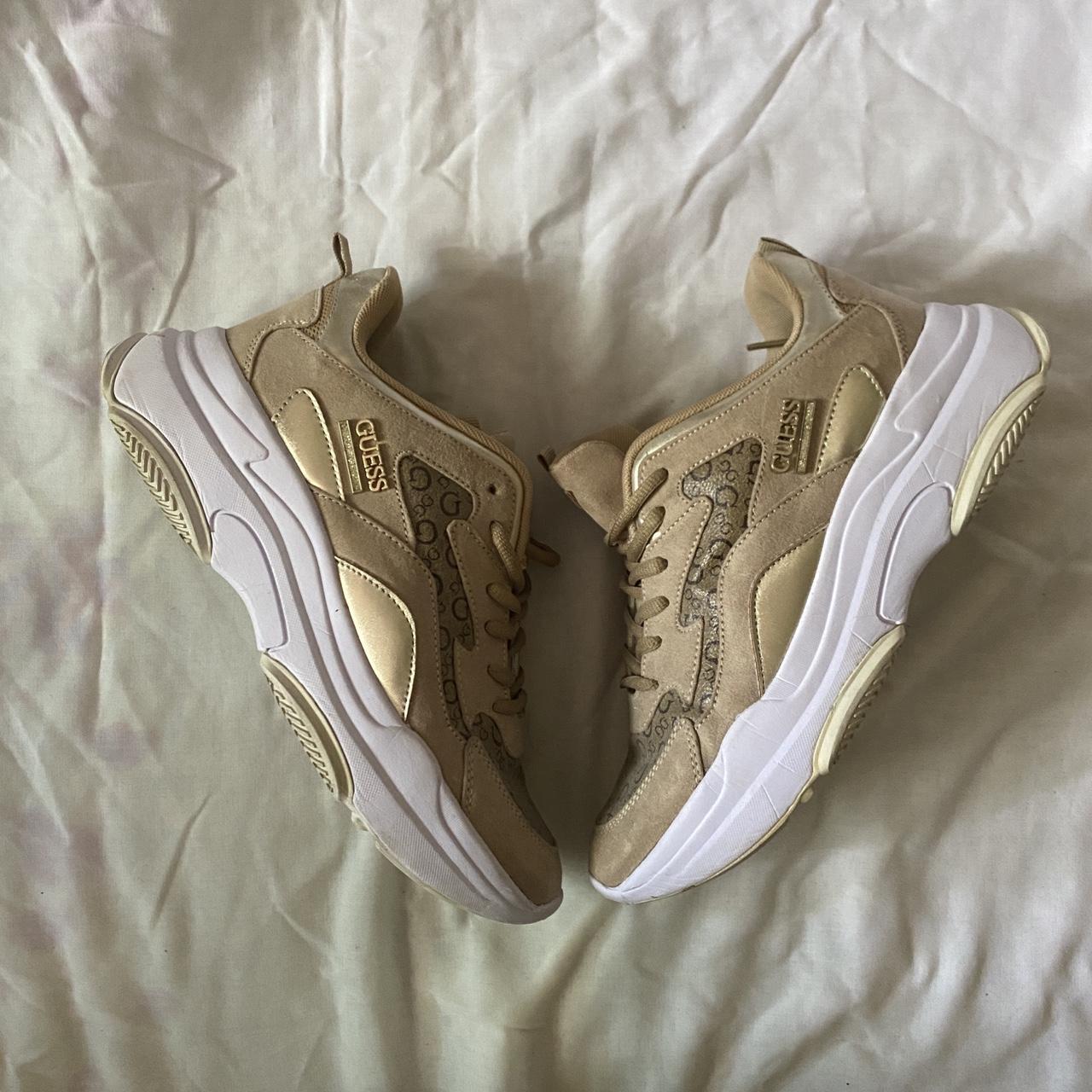 guess gold trainers