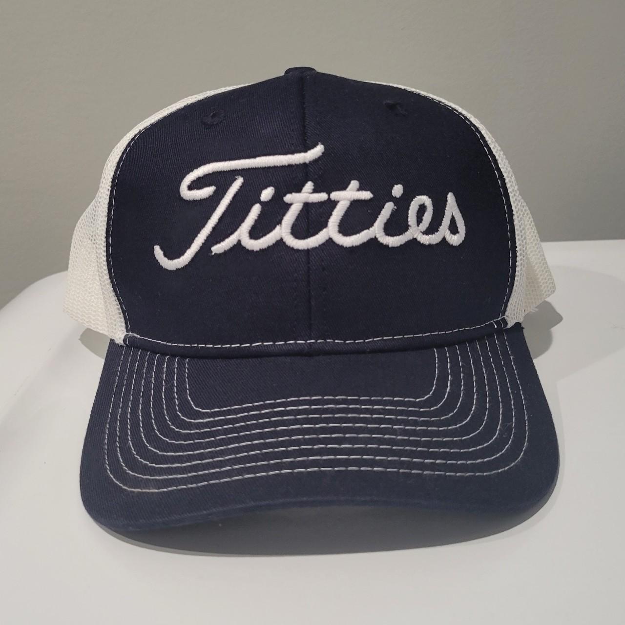 Port Authority Men #39 s White and Navy Hat Depop Port Authority Men #39 s White and Navy Hat Depop
