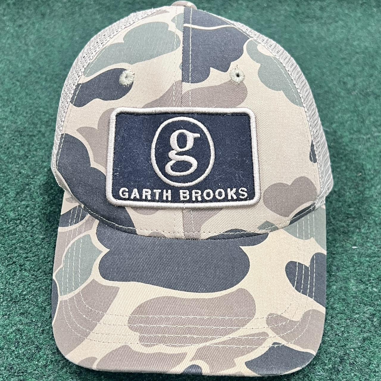 Trucker Hat Garth Hat Garth Brooks, Camo Trucker Hat, Condition- 8/10