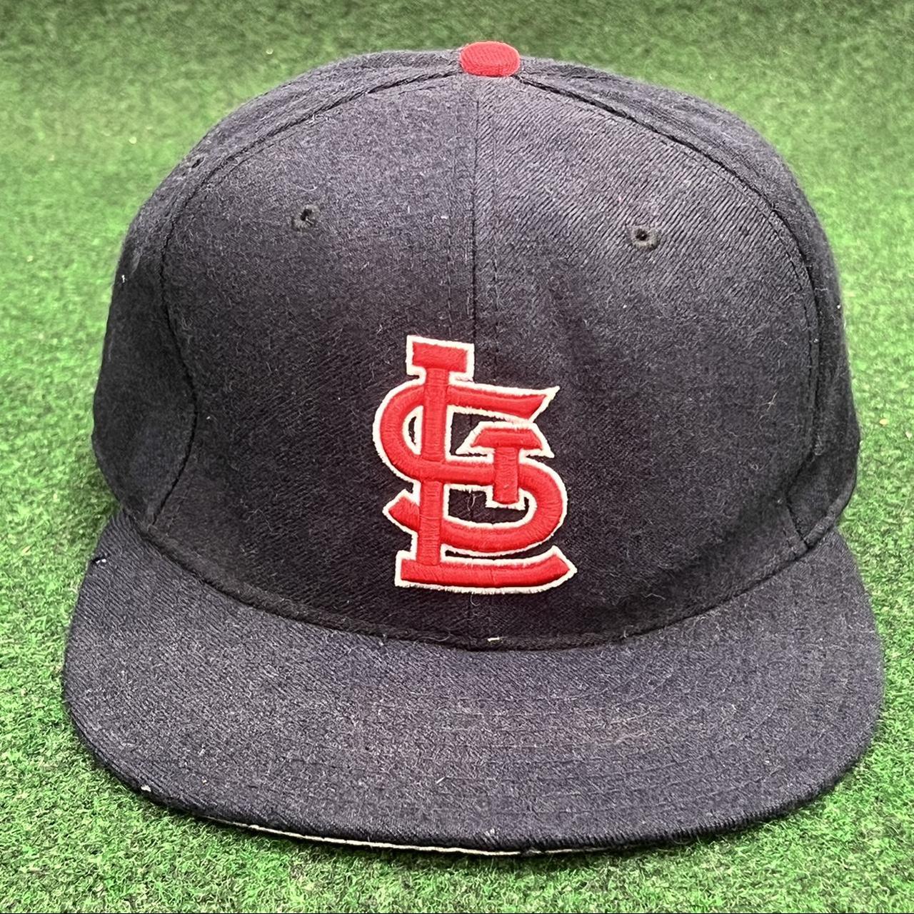Vintage New Era St. Louis Cardinals Fitted Hat Cap 7 1/8 Diamond Collection  Wool