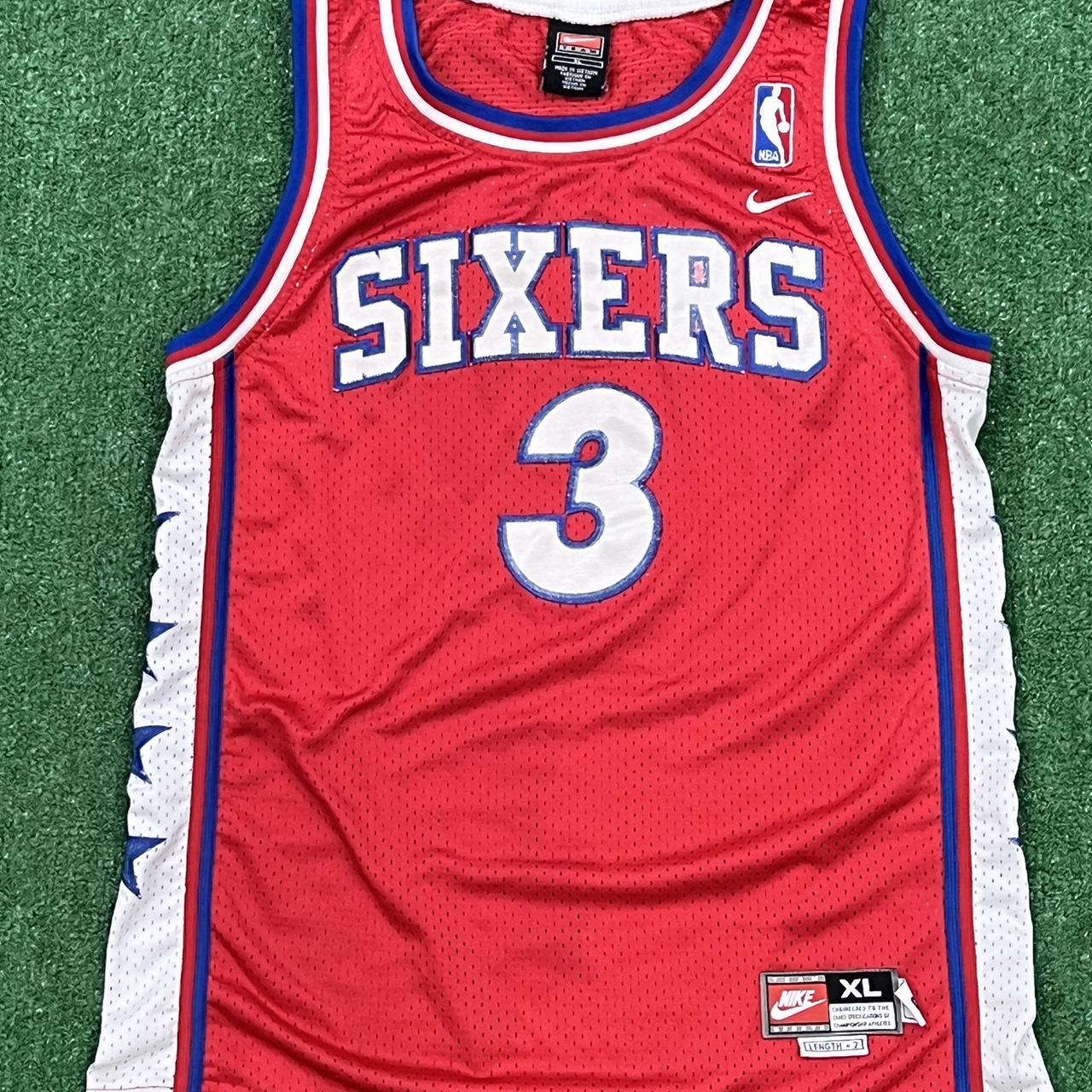 Vintage Allen Iverson Sixers Basketball Jersey Youth Small