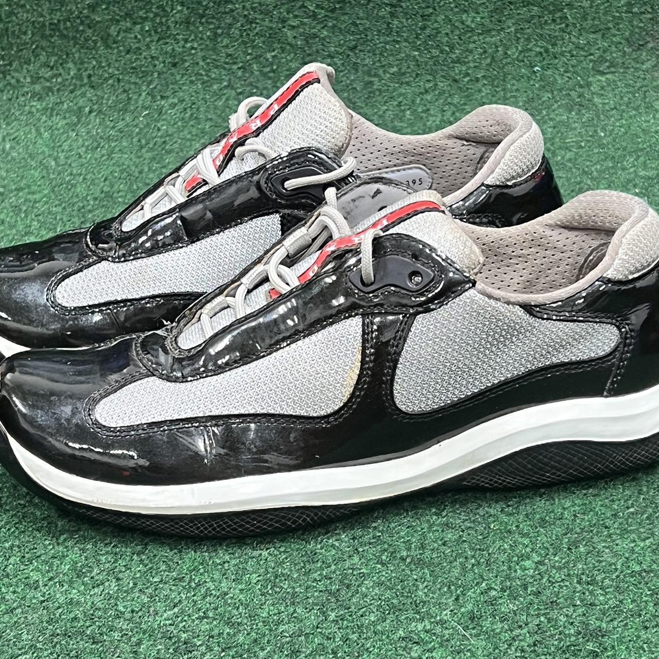 Prada americas cup discount patent leather sneakers