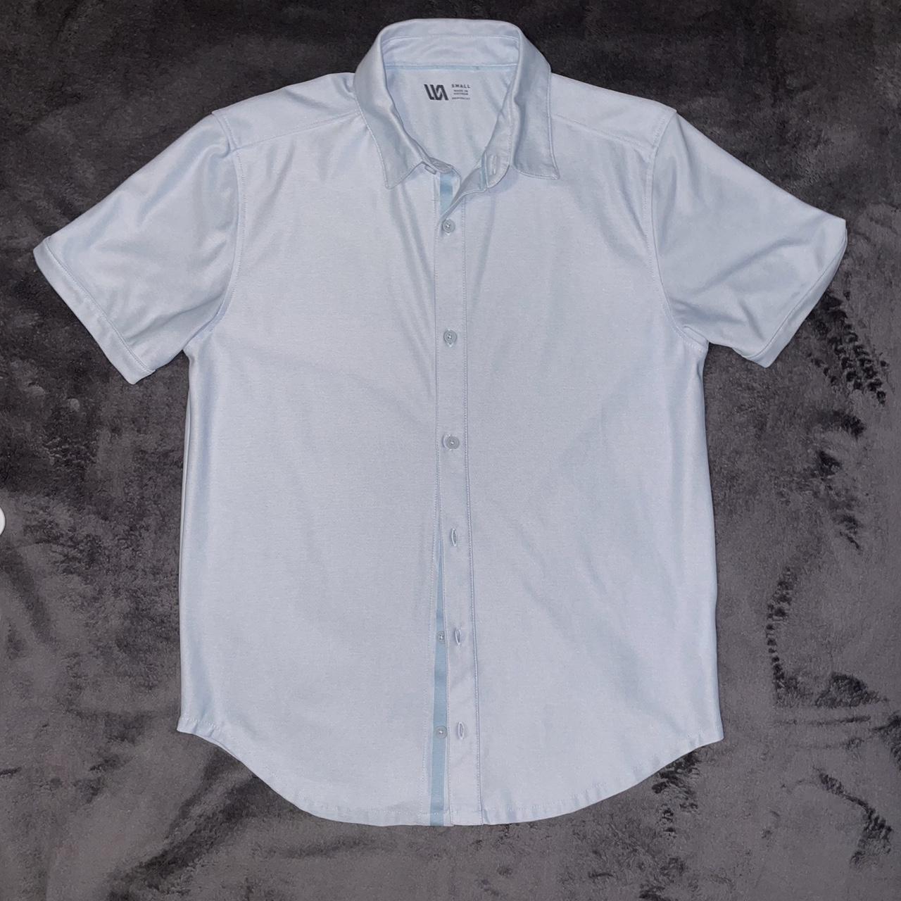 VRST Men's Short Sleeve Button Down Shirt | Pure White | Medium