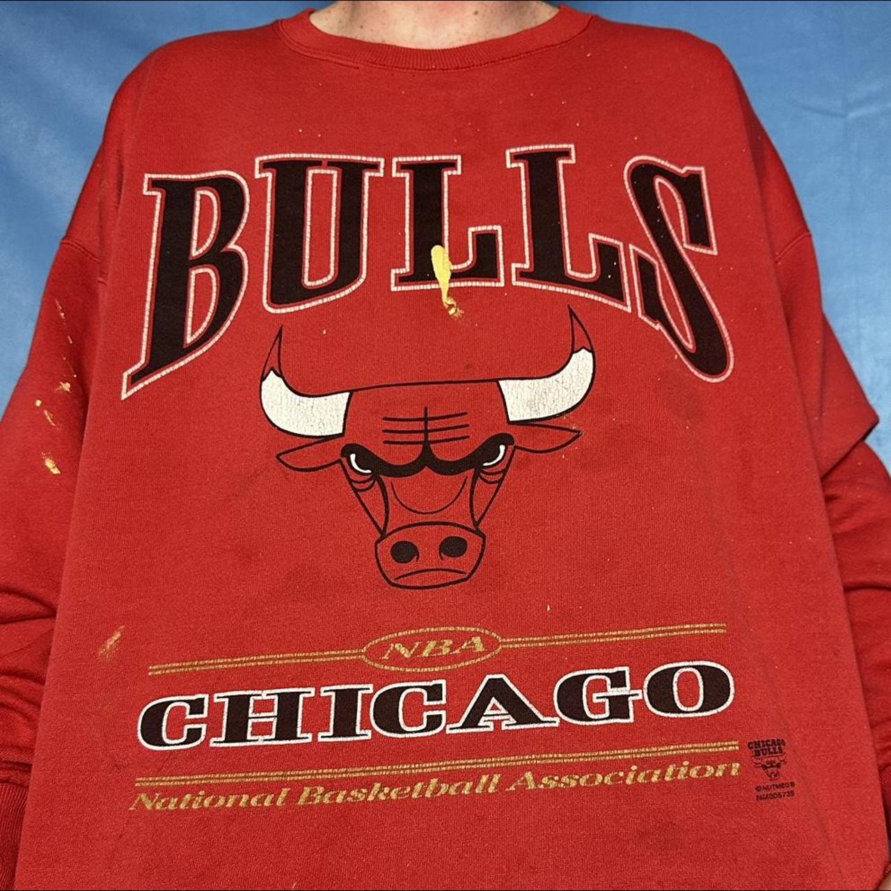 Vintage Chicago Bulls Sweatshirt Nba Basketball Depop   P0 