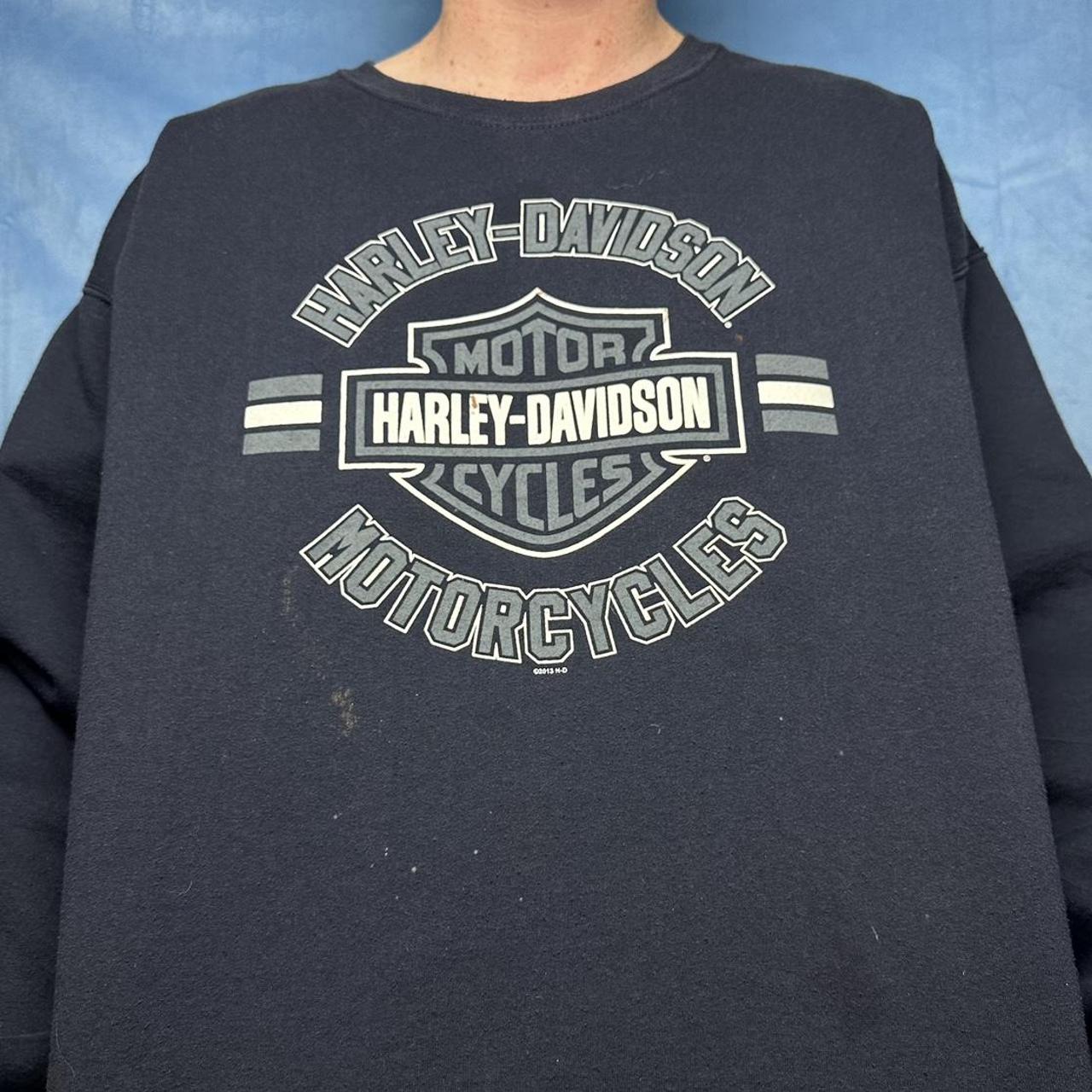vintage harley motorcycle sweatshirt biker promo... Depop