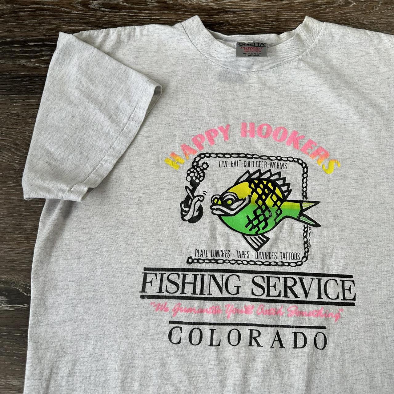 vintage funny fishing t-shirt, 🌀 ITEM INFO, happy