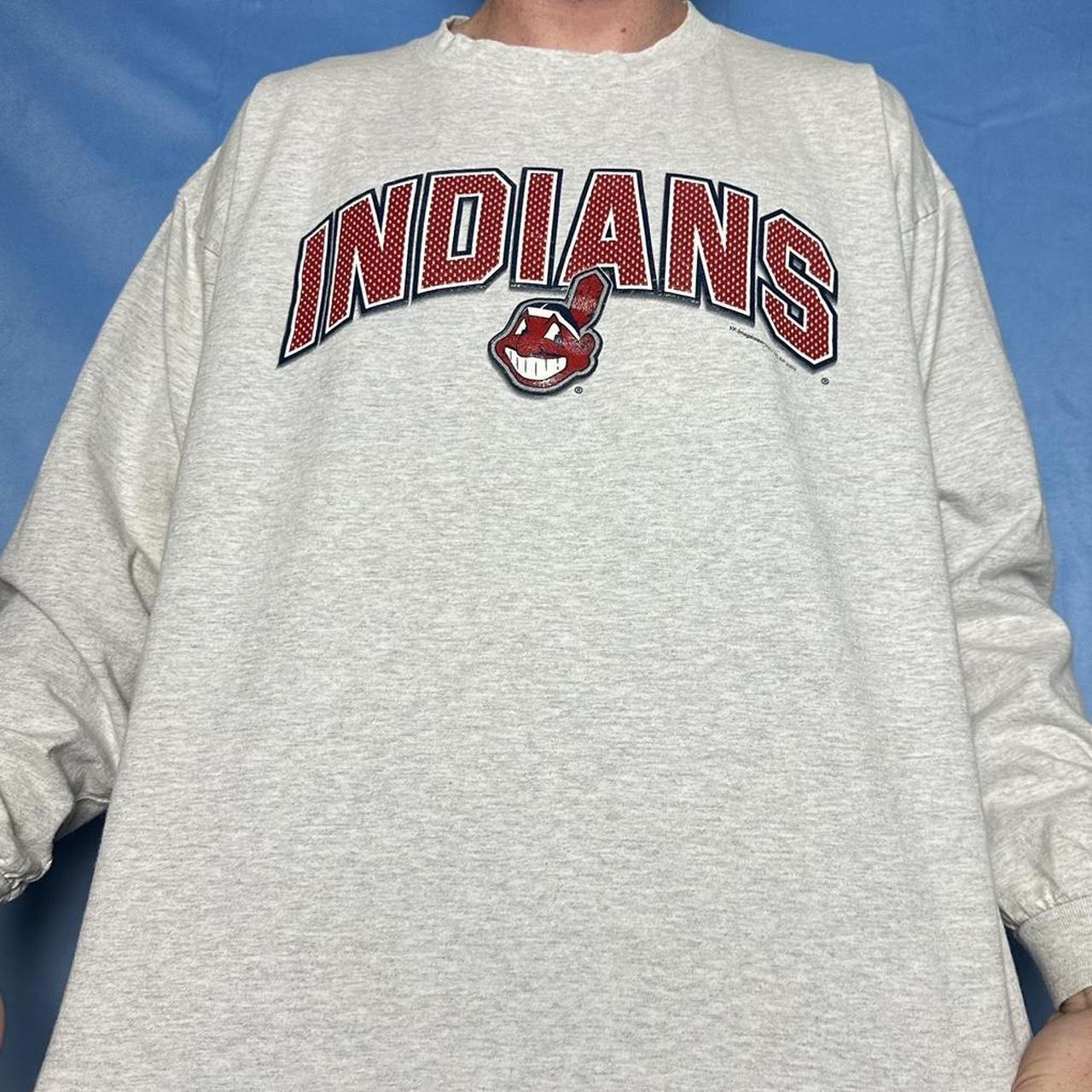 MLB Cleveland Indians Men's Long Sleeve Shirt Size M - Depop