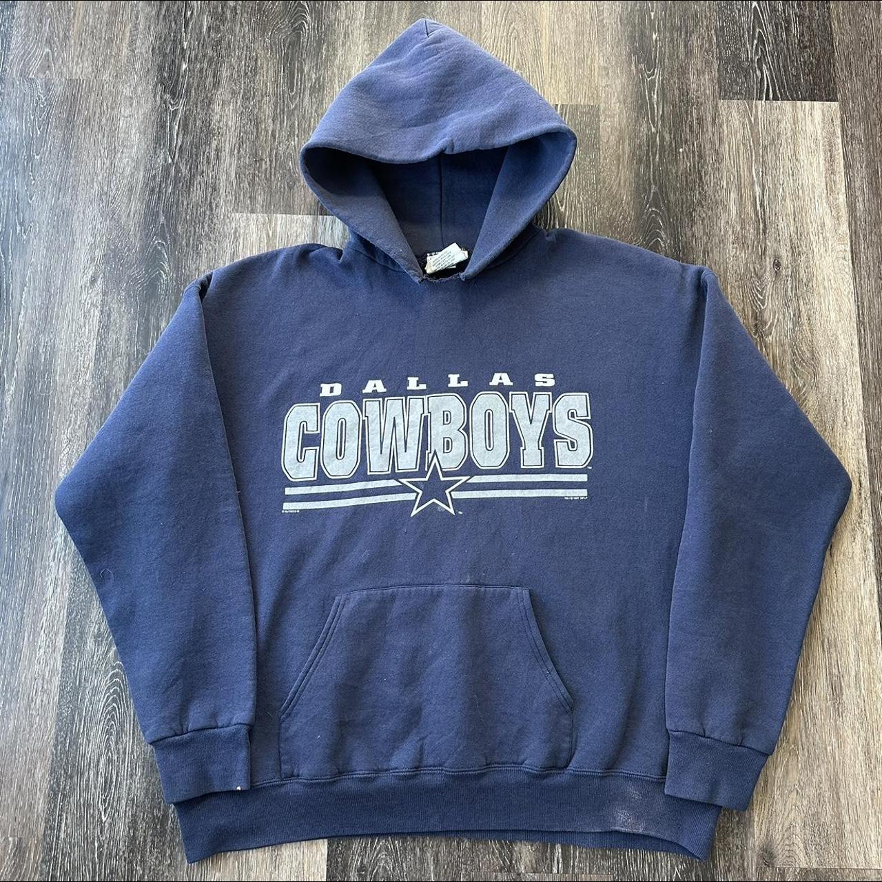 Vintage Dallas Cowboys Sweatshirt Size M/L Blue 90's - Depop