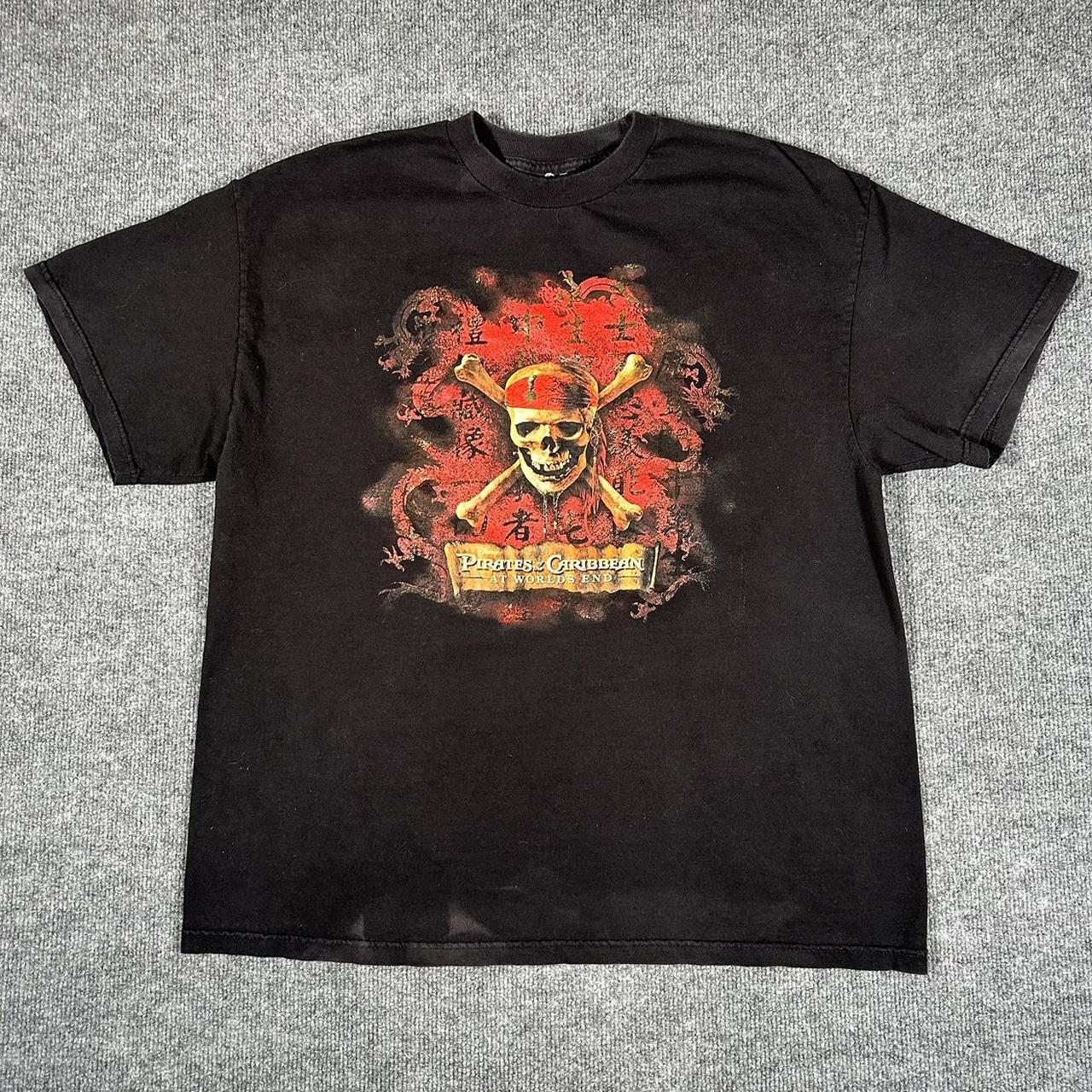 Vintage Disney pirates of the Caribbean shirt, - Depop