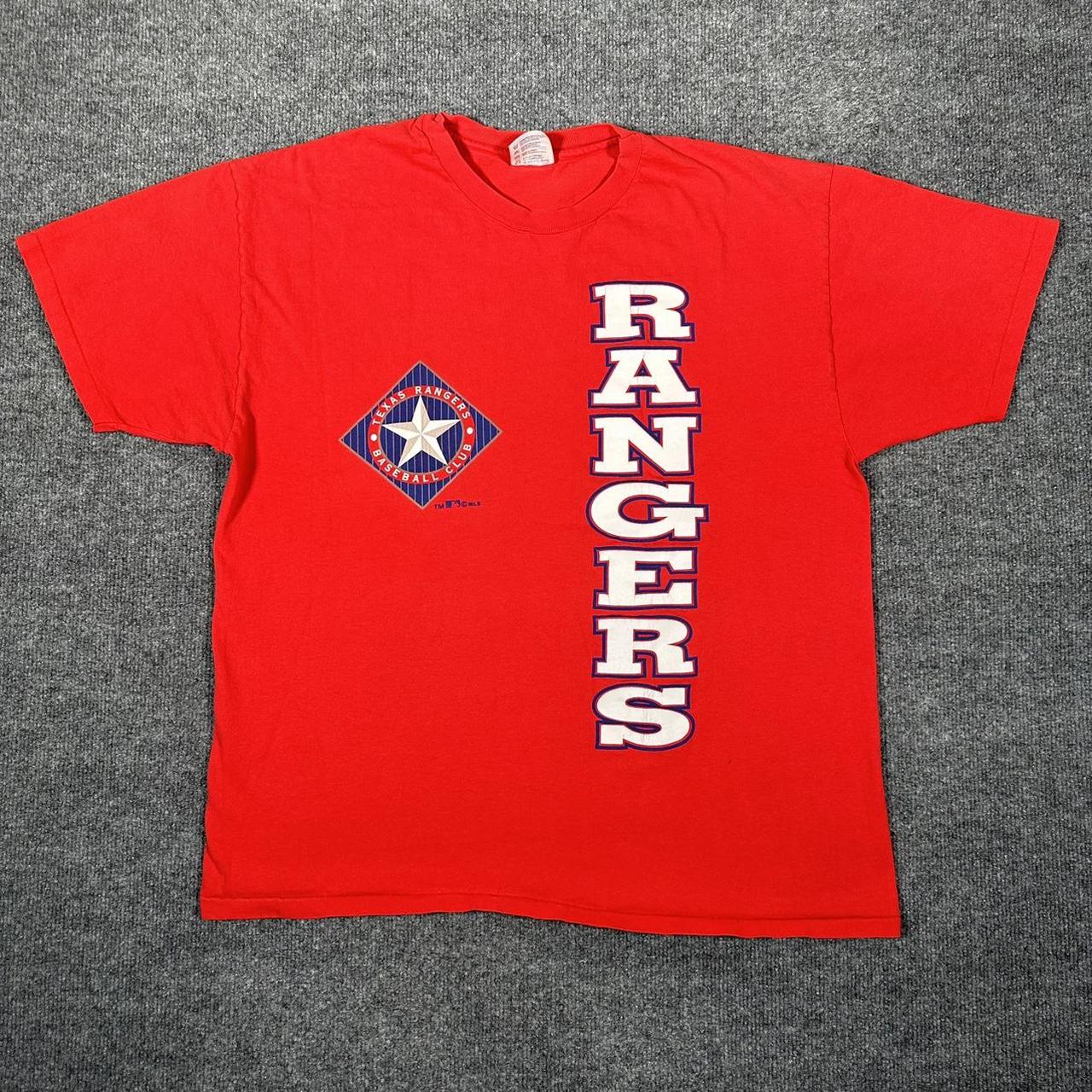 Classic Texas Rangers T-Shirt. Size Small. Dark Grey - Depop