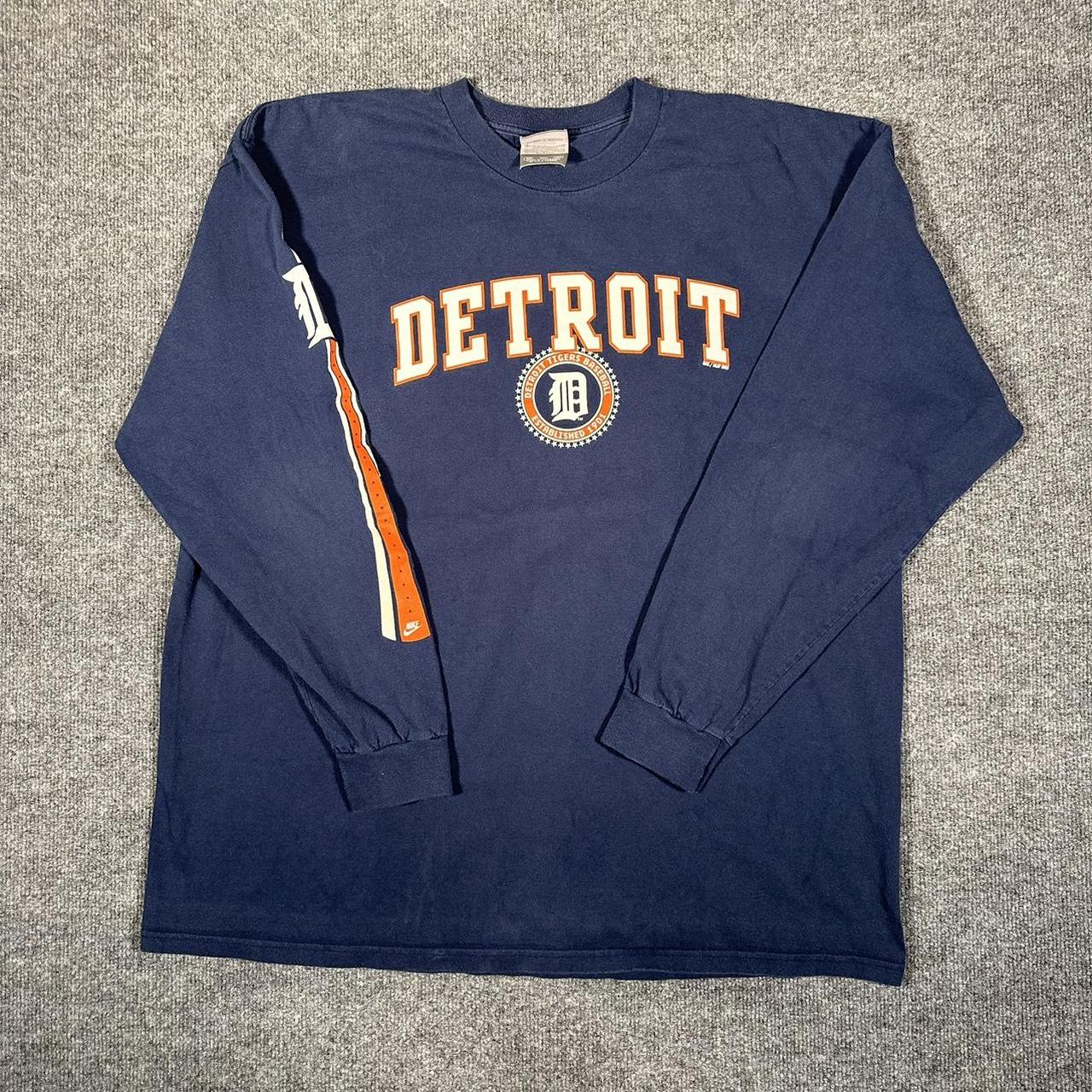 Detroit Tigers Men's Shirt - Navy - XXL