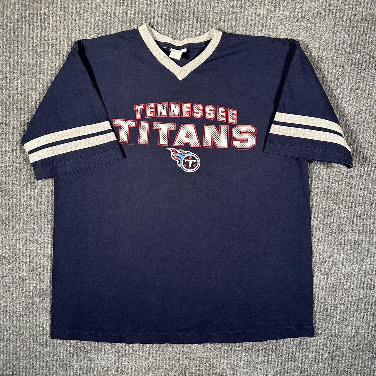 Printify Tennessee Titans Vintage 90's Heavyweight NFL Hoodie Navy / M