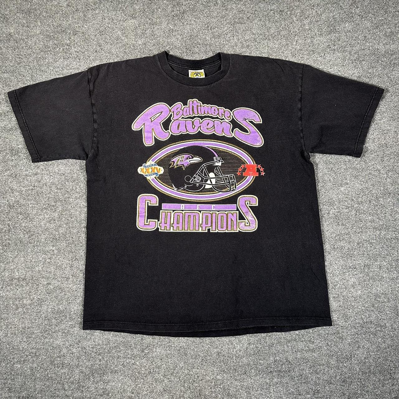 Vintage 90's Baltimore Ravens NFL Graphic T-shirt - Depop