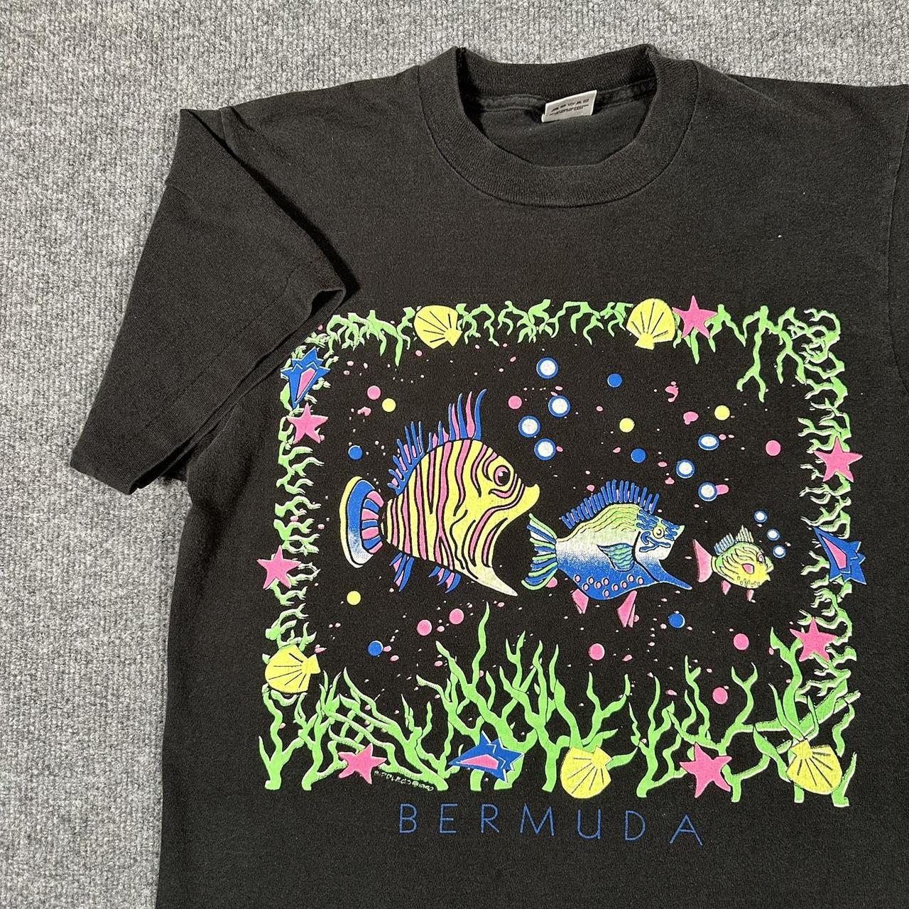 vintage fish animal tee animal nature wildlife... - Depop