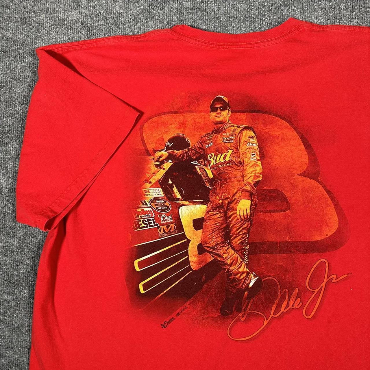 vintage nascar budweiser tee , beer car race promo...